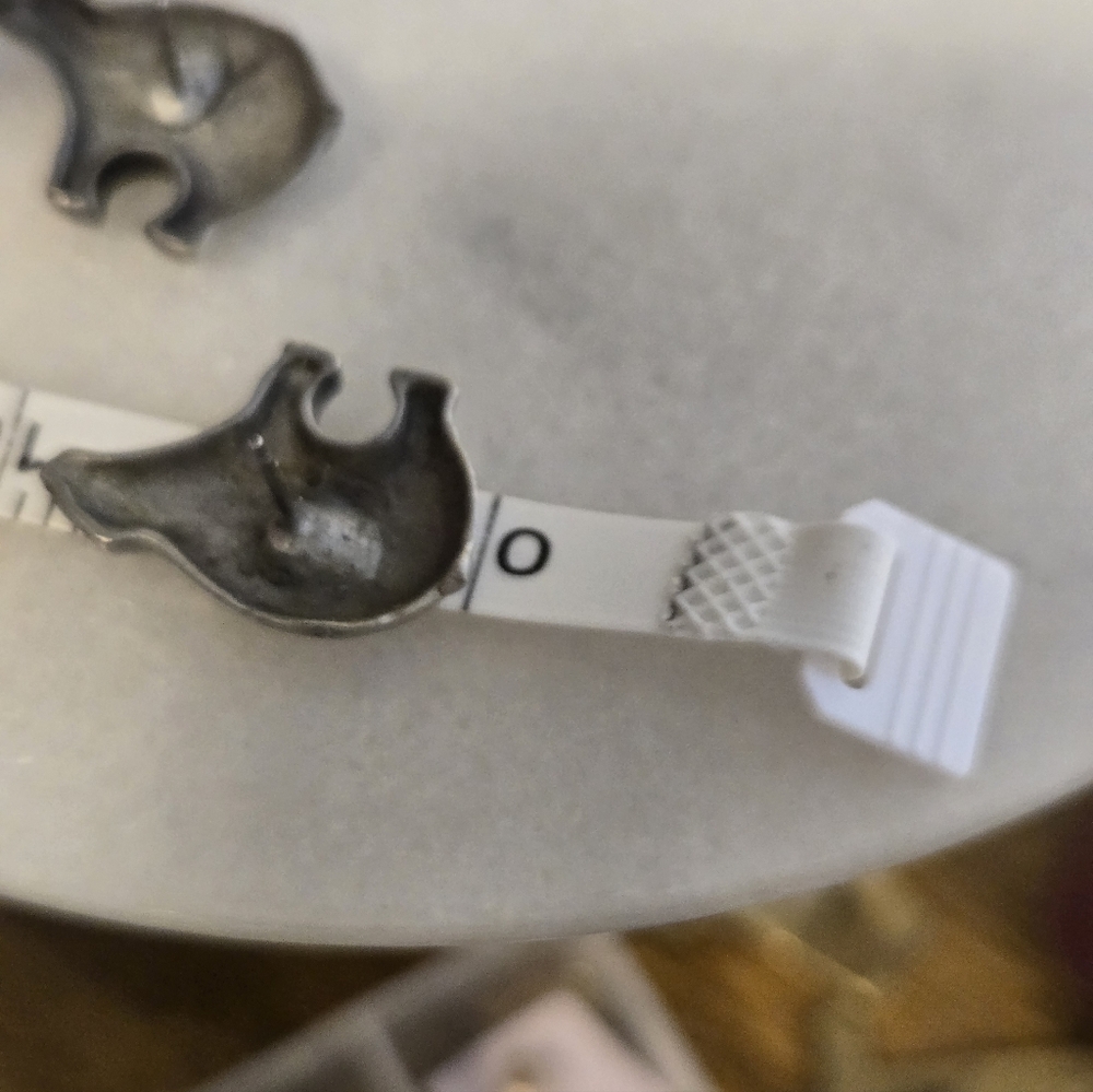 Native American-Style Silver Tone Bear Fetish Earrings - Picture 5 of 7